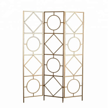 Mayco Morden Metal Folding Decorative Wedding Screen Partition 3 Panel Room Divider for Living Room